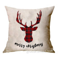 Velvet Cushion Covers Christmas Santa Claus Cotton Linen Gift Cushion Cover Manufactory